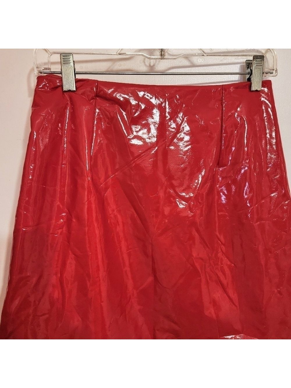 Honeybum Red Faux Leather Mini Skirt XS - Picture 6 of 10